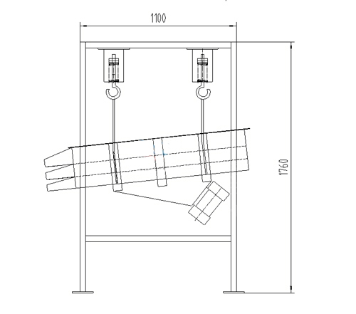 吊式直线振动筛结构图