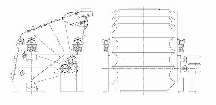 激振器式概率筛结构图纸